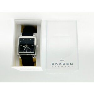 Skagen Denmark Hard Rock Cafe Square Leather Banded Watch